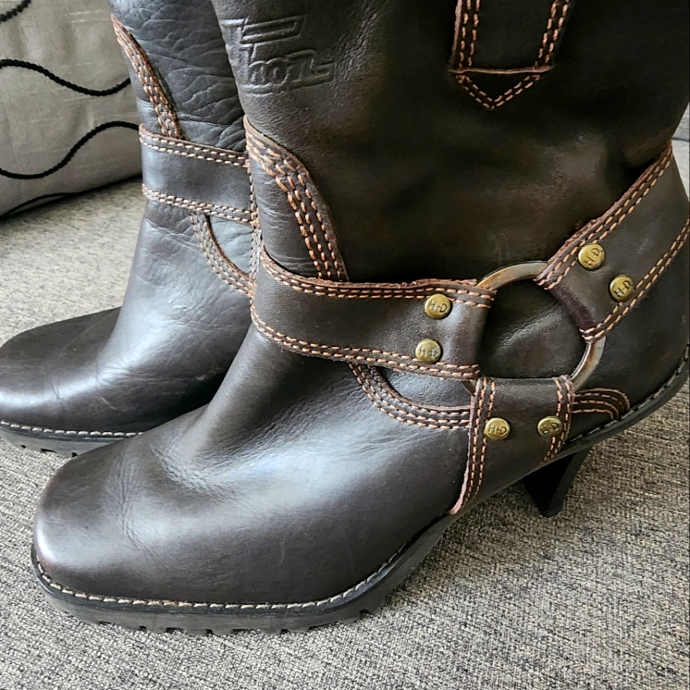 Harley Davidson leather boots size 5